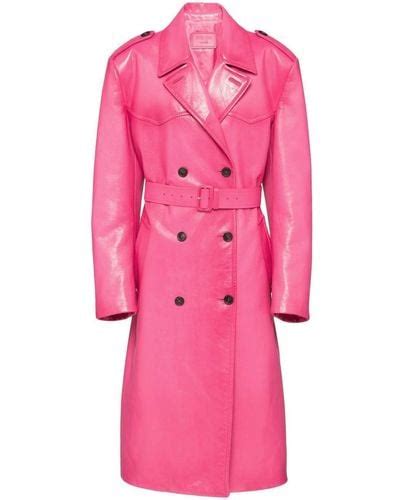 prada trench coat pink|prada coats on sale.